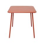 CONCEPT USINE Table salon de jardin repas 4 places 70x70cm terracotta BERGAME