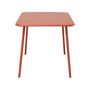Voir la diapositive 1 : CONCEPT USINE Table salon de jardin repas 4 places 70x70cm terracotta BERGAME