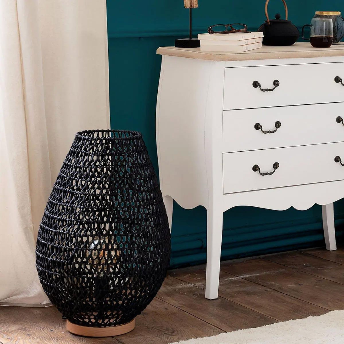 ATMOSPHERA Lampe à Poser Design  Etel  55cm Noir