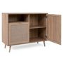 Voir la diapositive 4 : Finori Finori Buffet Bali 01A Chene sonoma et impression de canne