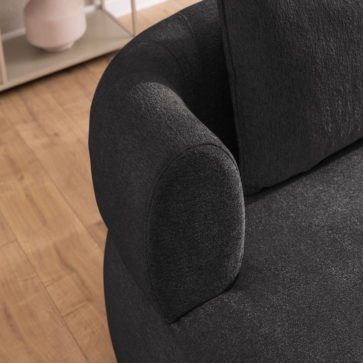 LISA DESIGN Angela - canapé d'angle gauche 4 places en velours texturé