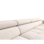 Voir la diapositive 6 : BEST MOBILIER Ayden - canapé panoramique en u 7 places convertible avec coffre et têtières réglables en tissu