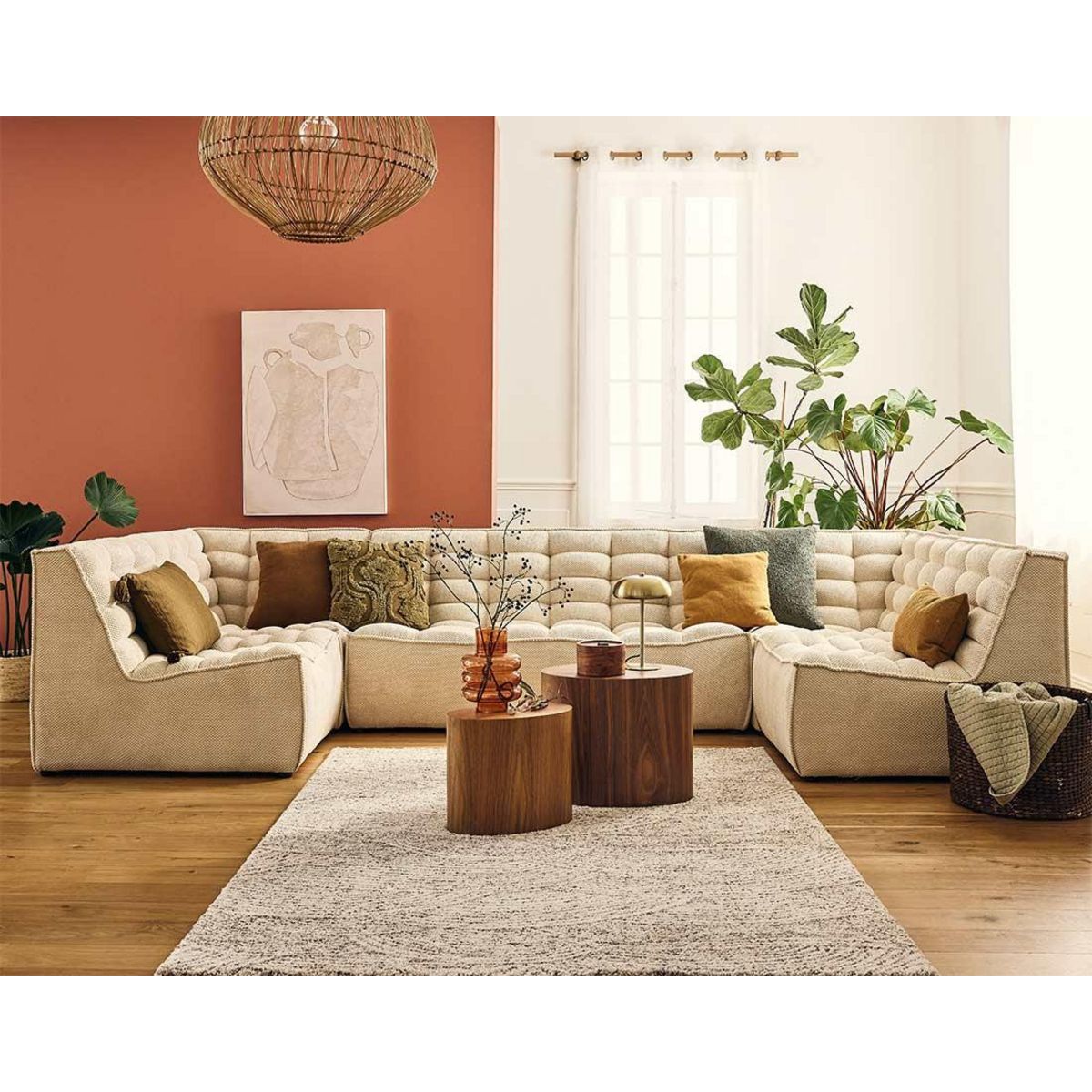 LISA DESIGN Ellie - fauteuil sans accoudoir en velours texturé