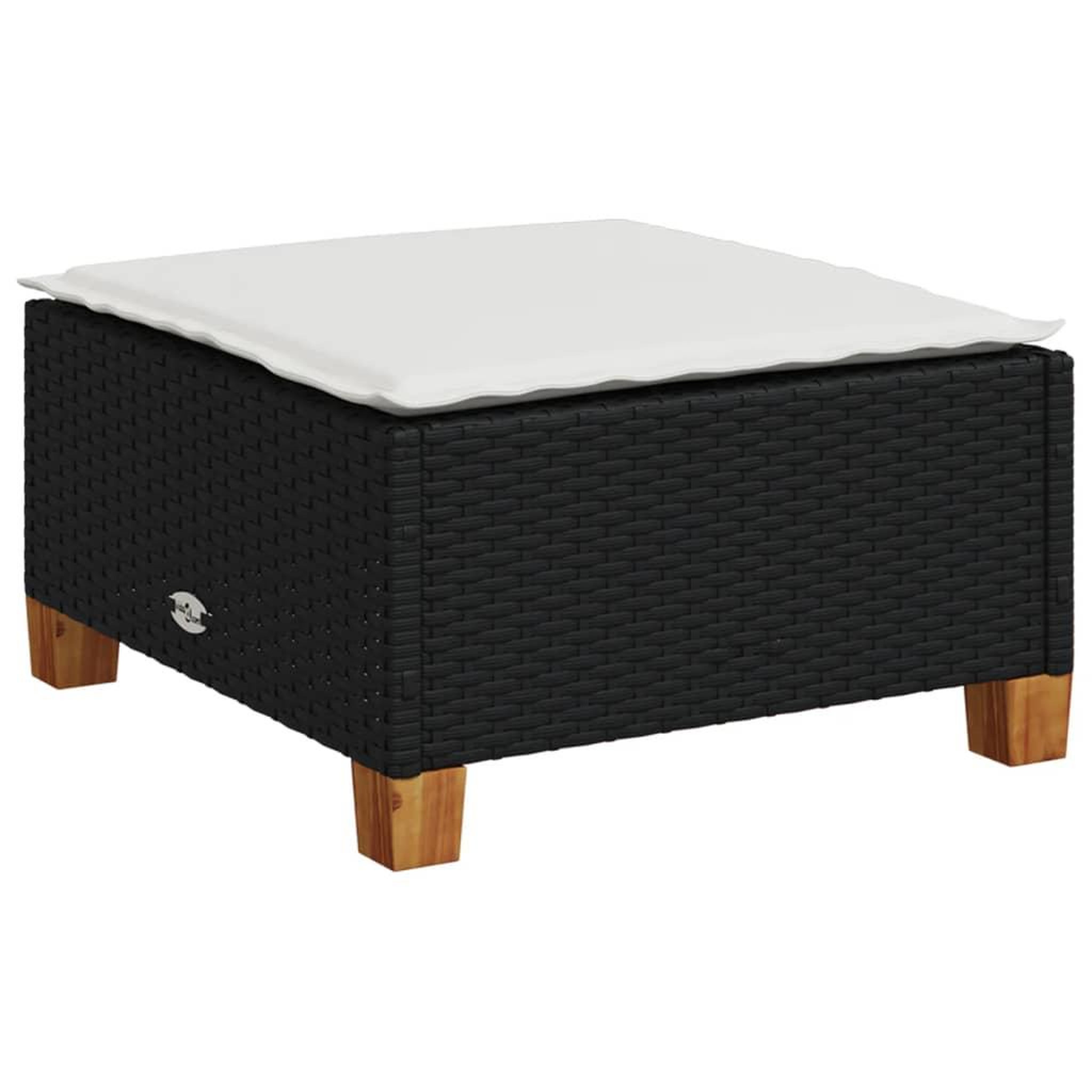 Voir la diapositive 4 : VIDAXL Salon de jardin 8 pcs avec coussins noir resine tressee