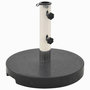 Voir la diapositive 1 : VIDAXL Socle de parasol Granite 20 kg Rond Noir