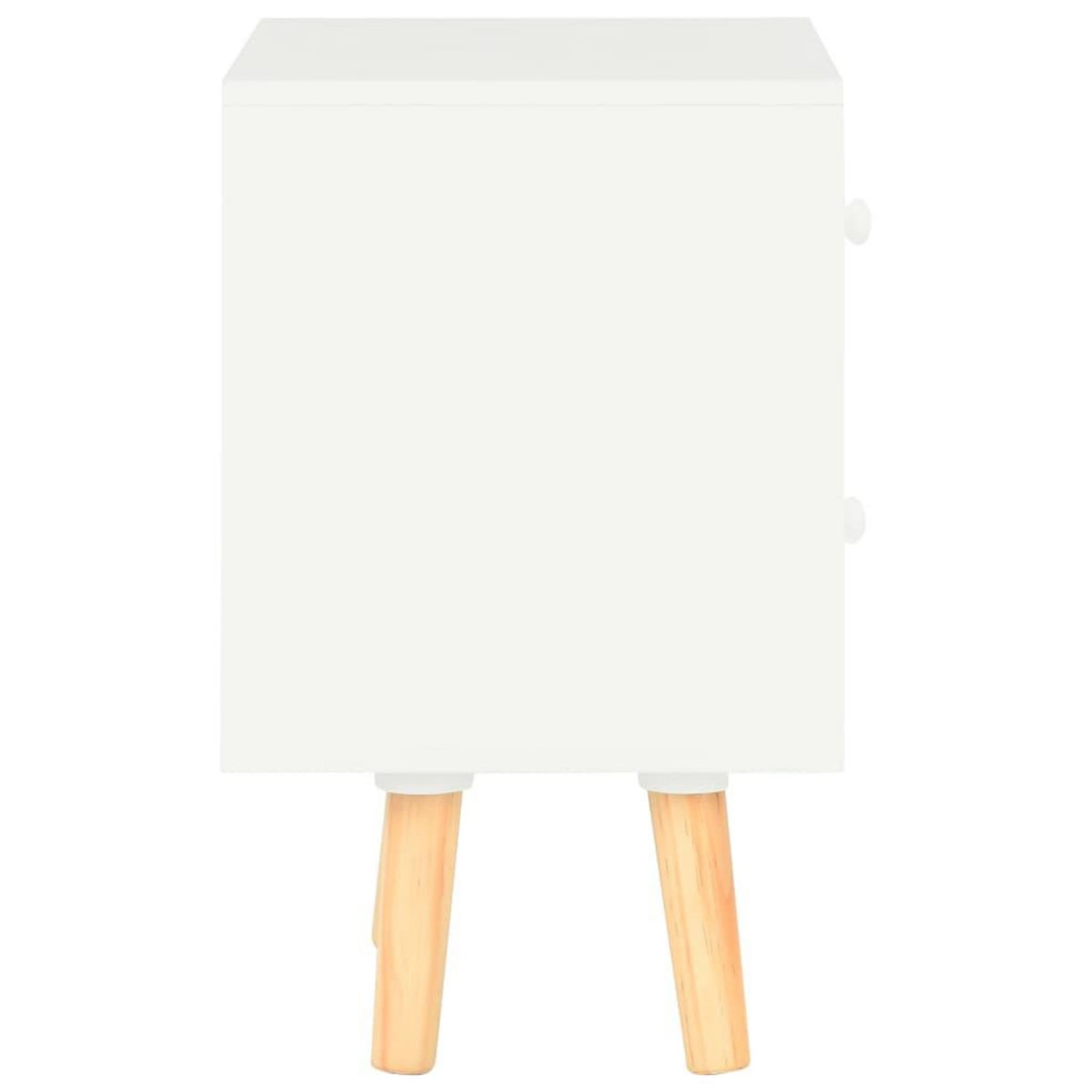 VIDAXL Tables de chevet 2 pcs Blanc 40 x 30 x 50 cm Pin massif