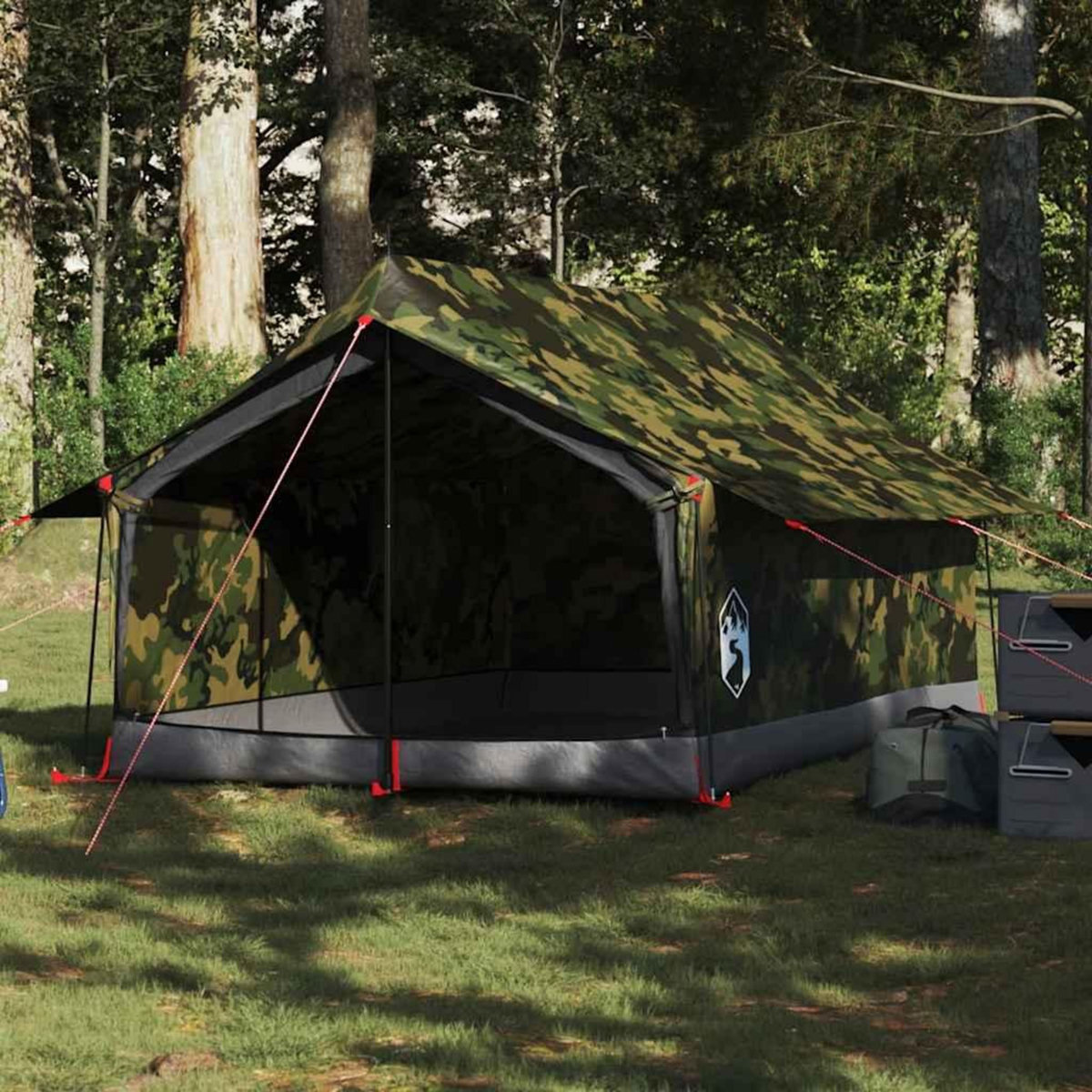 VIDAXL Tente de camping 2 personnes camouflage impermeable