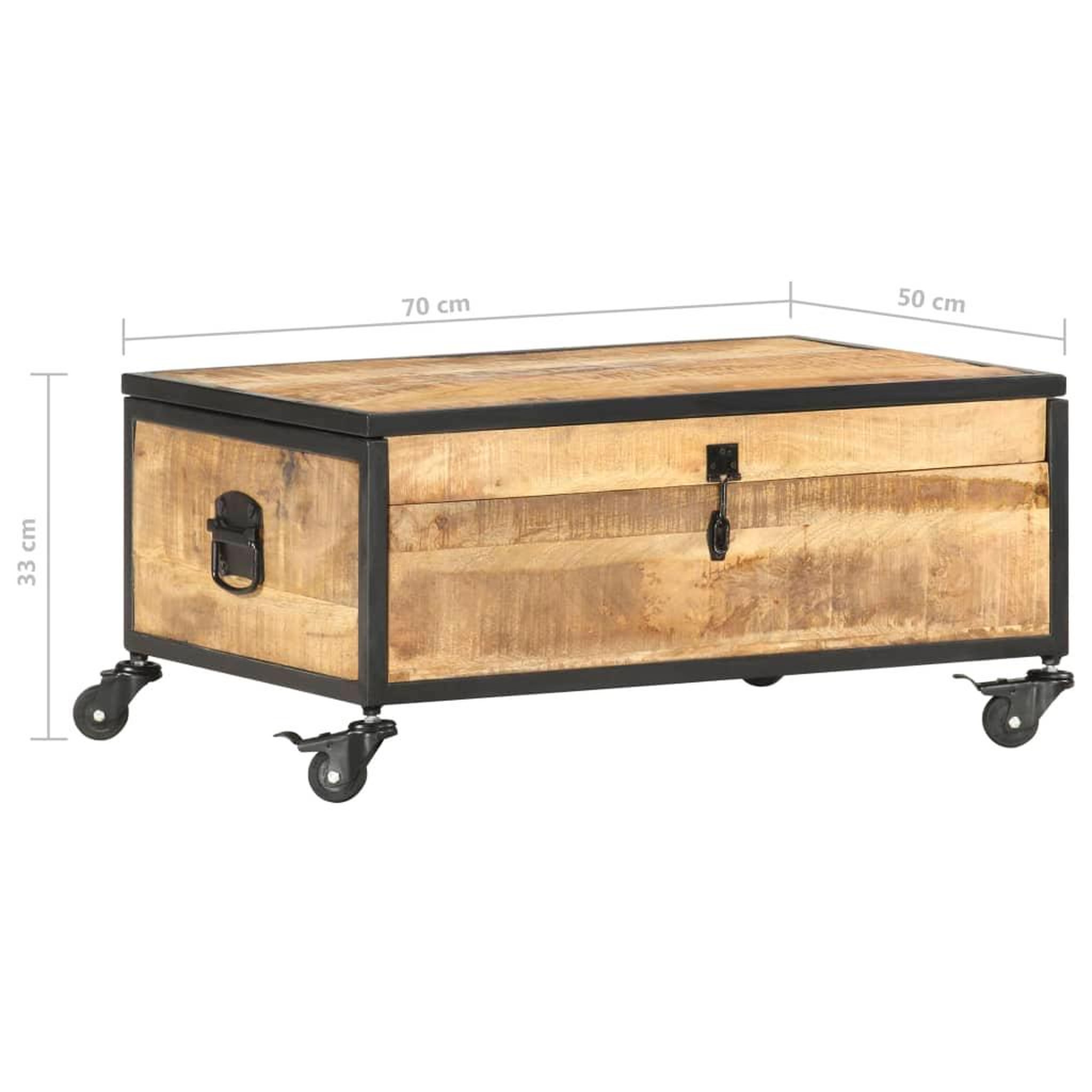 Voir la diapositive 6 : VIDAXL Table basse 70x50x33 cm bois de manguier massif