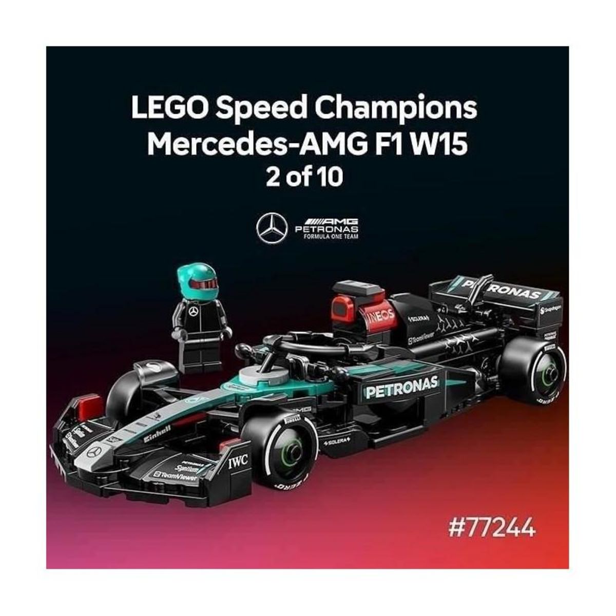 LEGO LEGO Lot de 10 écuries Formula 1 Speed Champions - Jeu de construction avec véhicule de course + 1 minifigurine collector