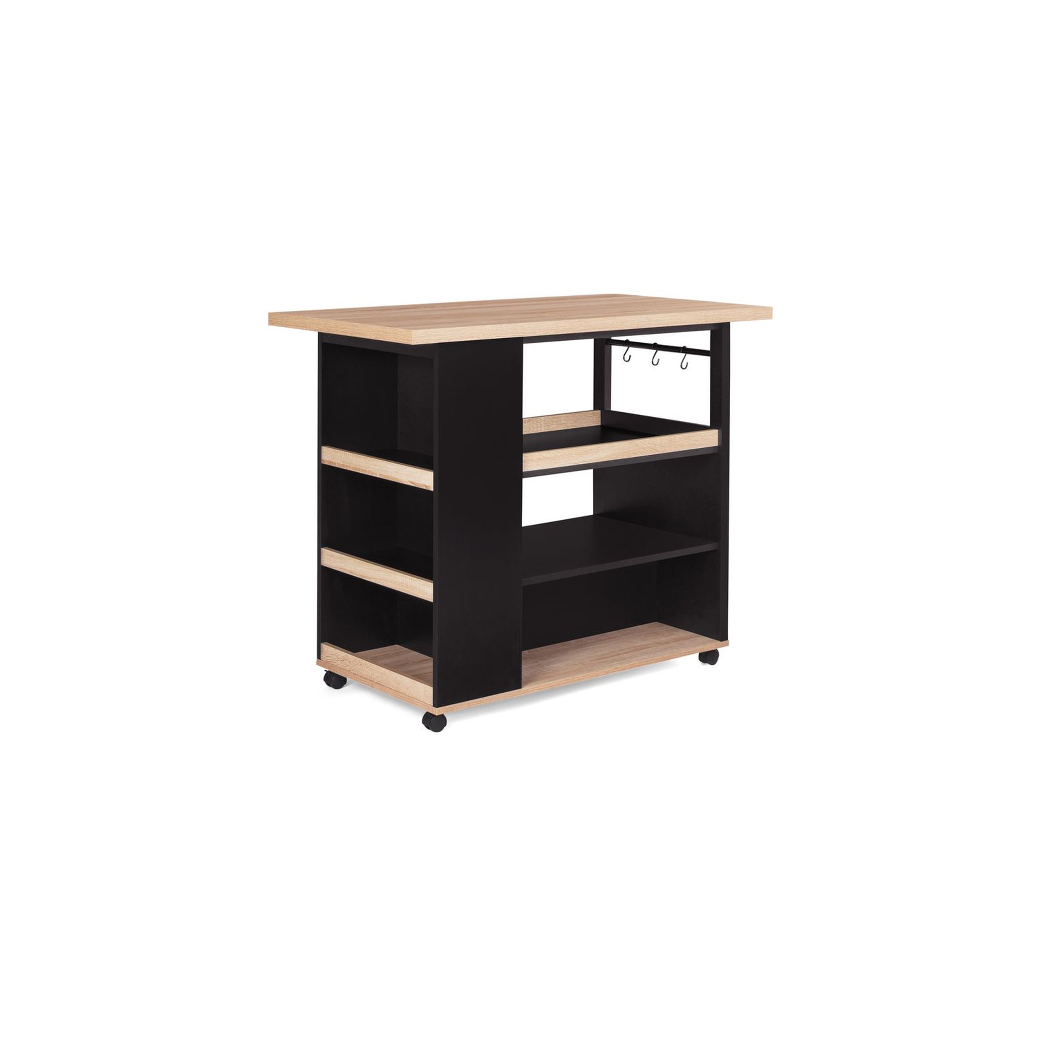 Voir la diapositive 2 : Ilot mobile de cuisine 110 cm GASTON