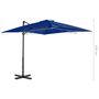 Voir la diapositive 6 : VIDAXL Parasol de jardin en porte-a-faux mat en aluminium bleu azure