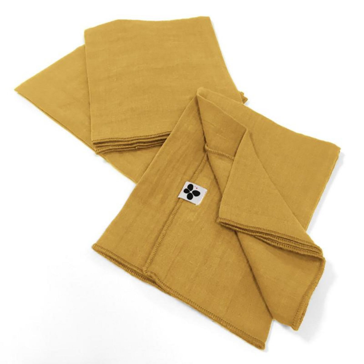 L EFFET PAPILLON Lot de 3 serviettes de table  Gaïa  40 x 40 cm  Gaze de Coton