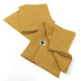 Voir la diapositive 3 : L EFFET PAPILLON Lot de 3 serviettes de table  Gaïa  40 x 40 cm  Gaze de Coton