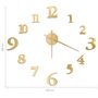 Voir la diapositive 6 : VIDAXL Horloge murale 3D Design moderne Dore 100 cm XXL