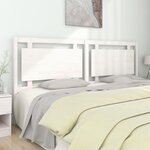 VIDAXL Tete de lit Blanc 205,5x4x100 cm Bois massif de pin