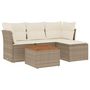 Voir la diapositive 2 : VIDAXL Salon de jardin avec coussins 5 pcs beige resine tressee