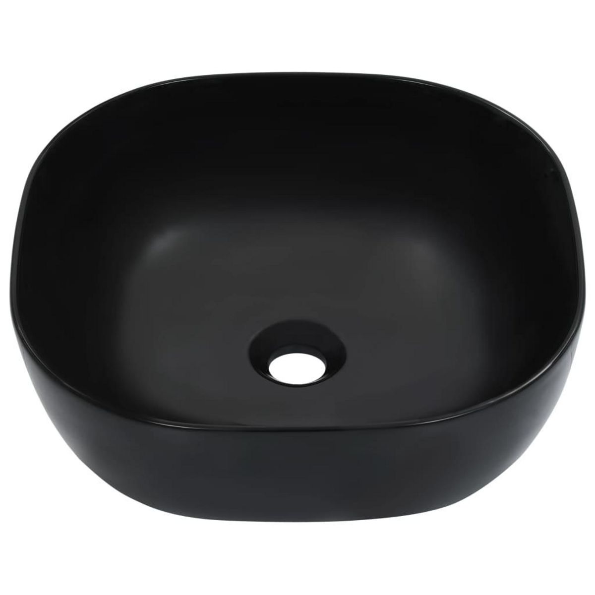 VIDAXL Lavabo 42,5x42,5x14,5 cm Ceramique Noir