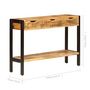 Voir la diapositive 6 : VIDAXL Buffet avec 3 tiroirs 110x35x75 cm Bois de manguier massif