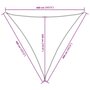 Voir la diapositive 6 : VIDAXL Voile parasol tissu oxford triangulaire 4x4x4 m vert fonce