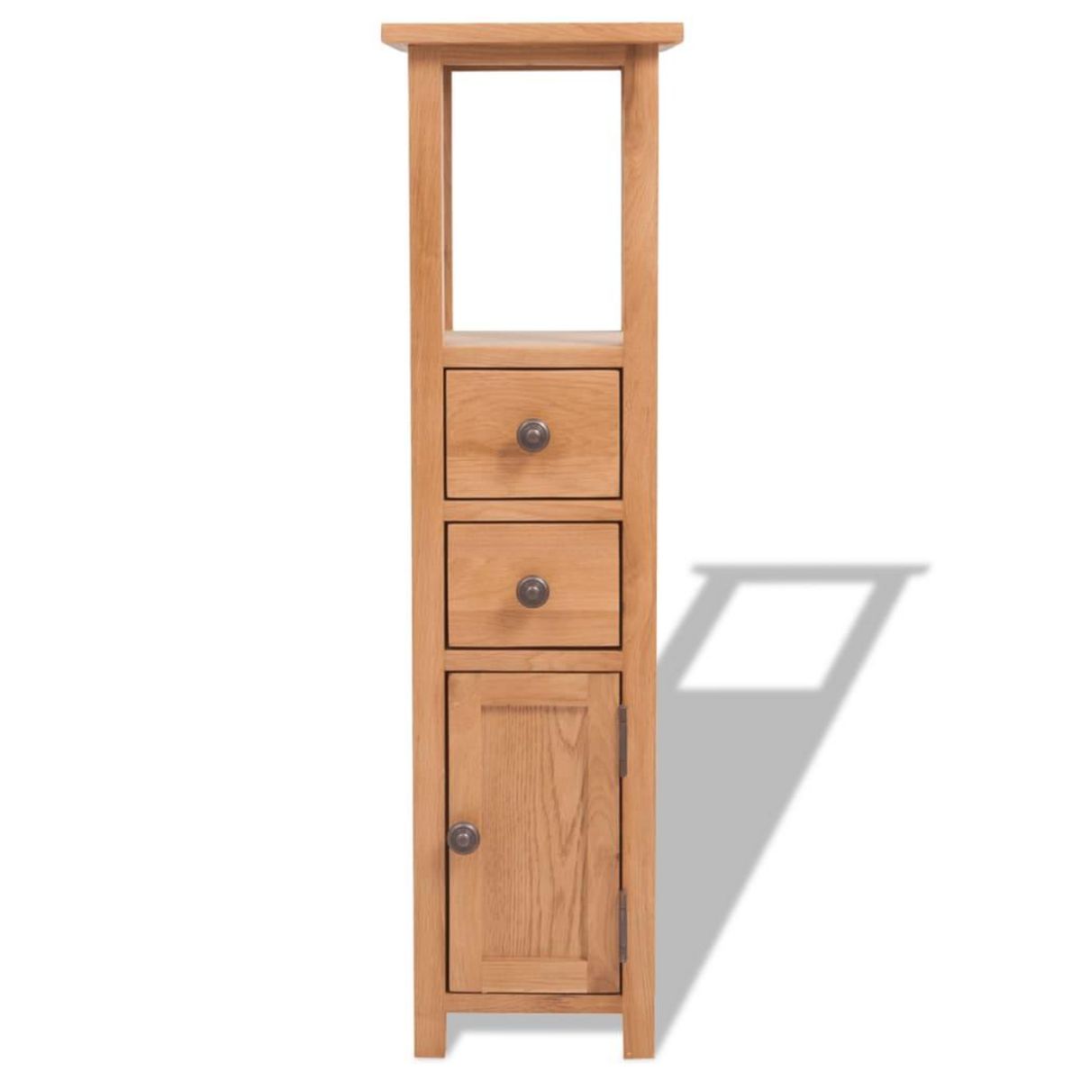 VIDAXL Etagere d'angle 26x26x94 cm Bois de chene massif