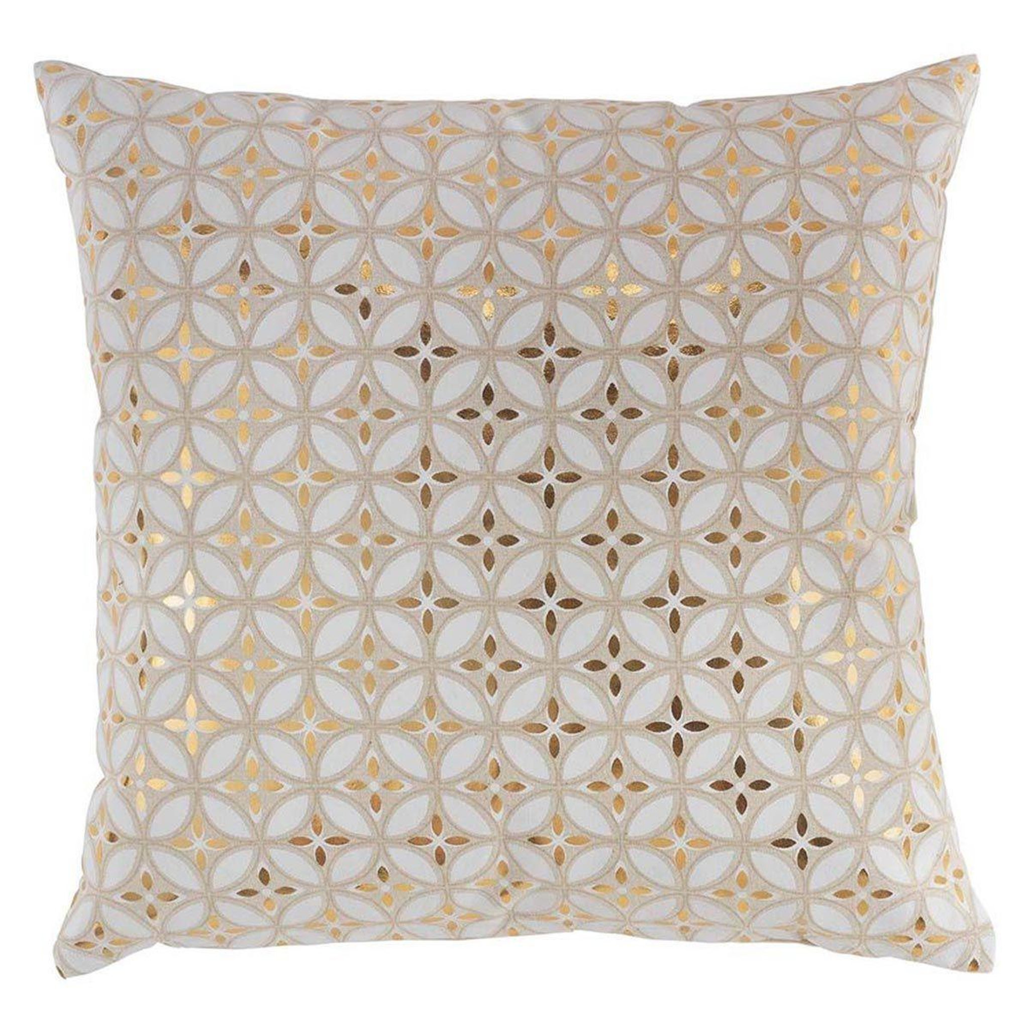Douceur d'Intérieur Coussin déco déhoussable  azelia  45x45cm or