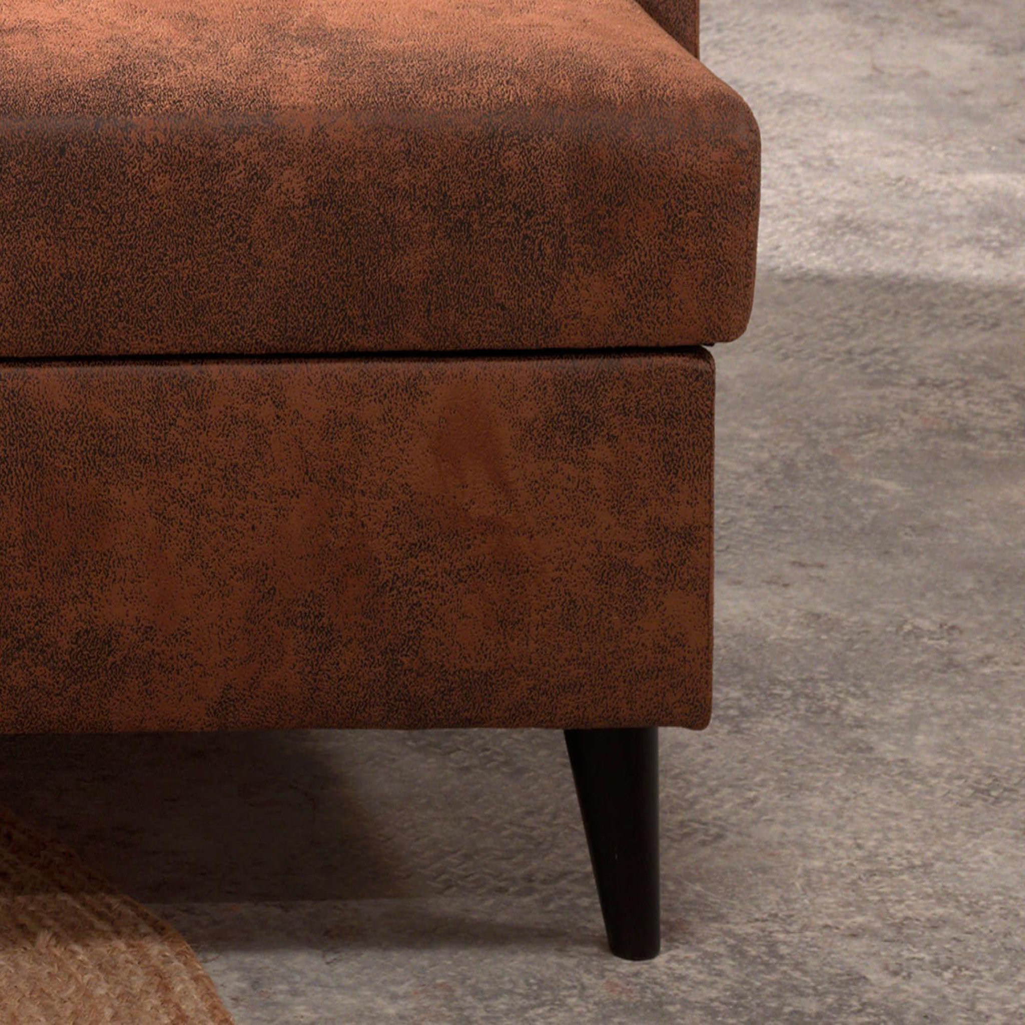 Voir la diapositive 6 : BEST MOBILIER Nordic - canapé d'angle réversible - 4 places - convertible - industriel vintage