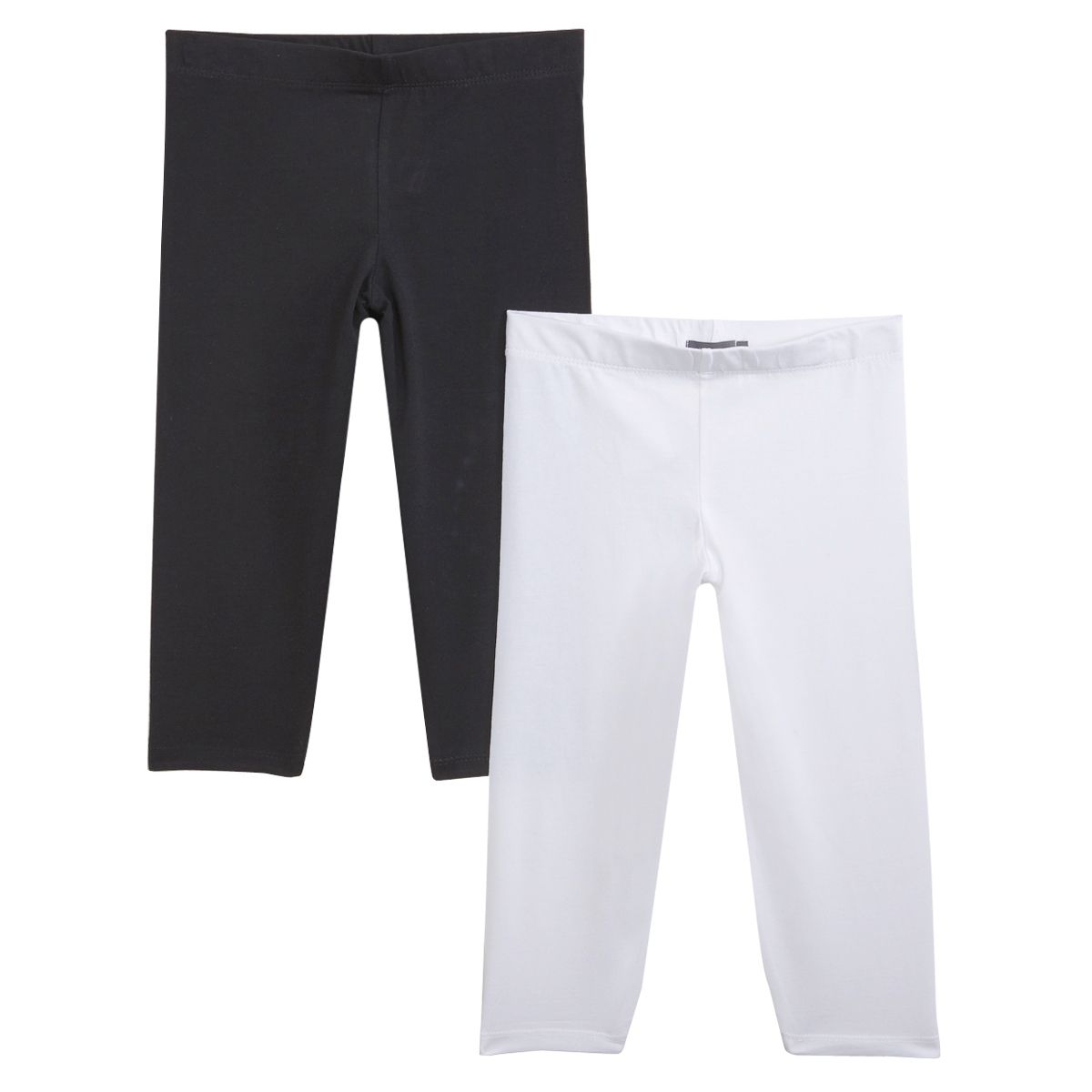 IN EXTENSO Lot de 2 leggings unis courts fille 