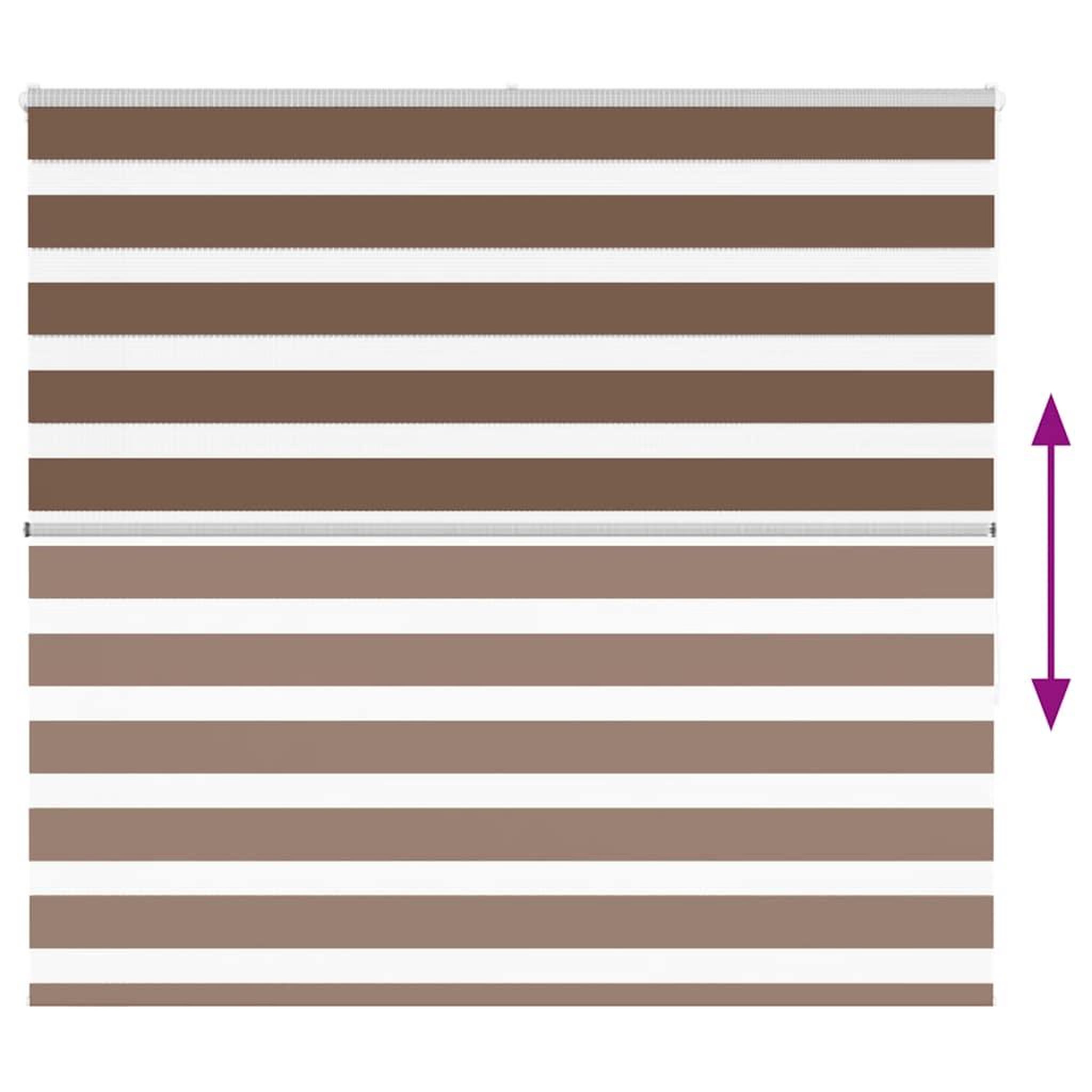 Voir la diapositive 5 : VIDAXL Store zebre marron 165x150cm largeur du tissu 160,9cm polyester