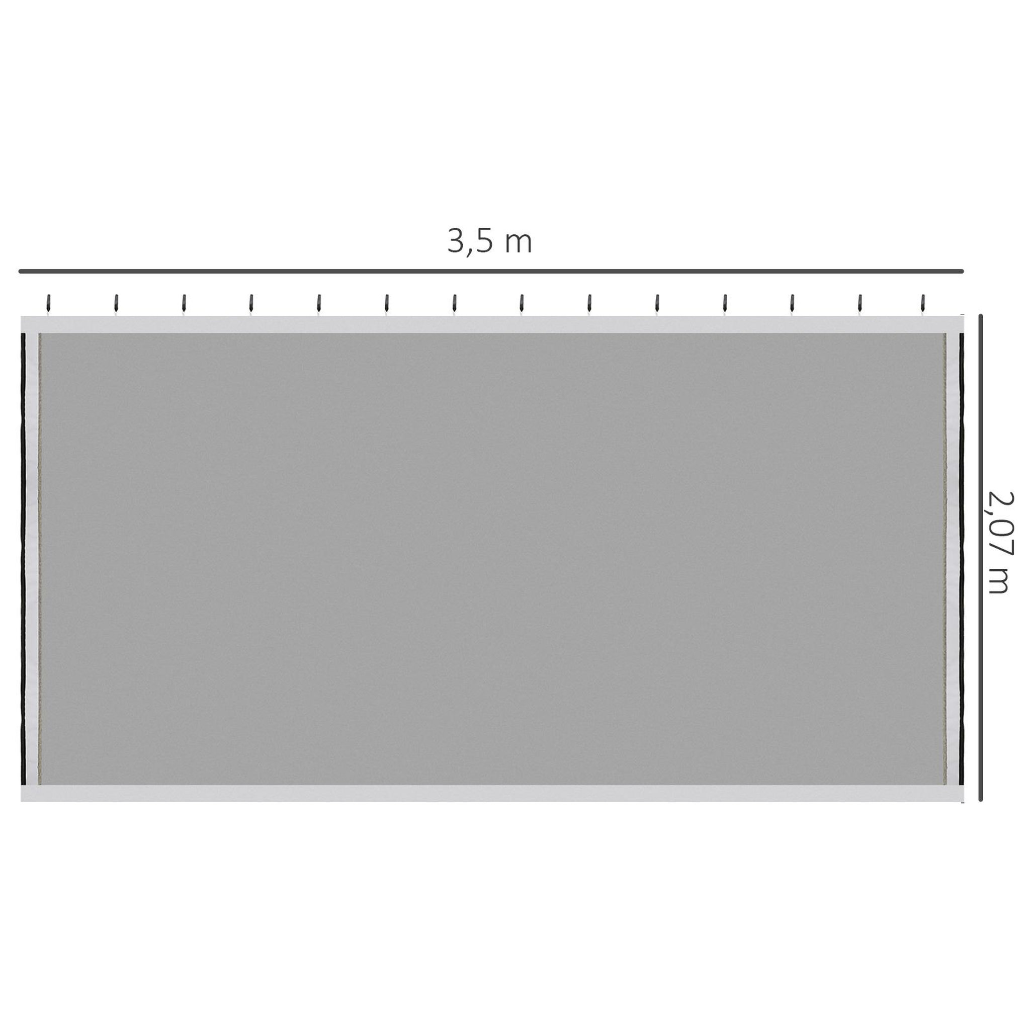 Voir la diapositive 3 : OUTSUNNY Moustiquaires pour tonnelle barnum pavillon de jardin 3 x 4 m - lot de 4 moustiquaires zippées + crochets d'attaches - polyester nylon