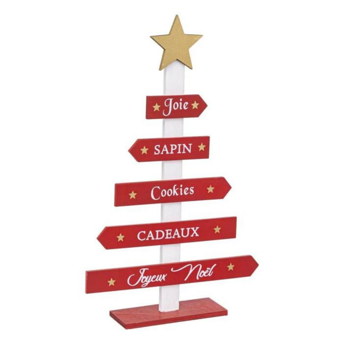 ATMOSPHERA Sapin de Noël Déco  Délice des Fêtes  35cm Rouge