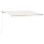 Voir la diapositive 2 : VIDAXL Auvent manuel retractable 450x300 cm Creme