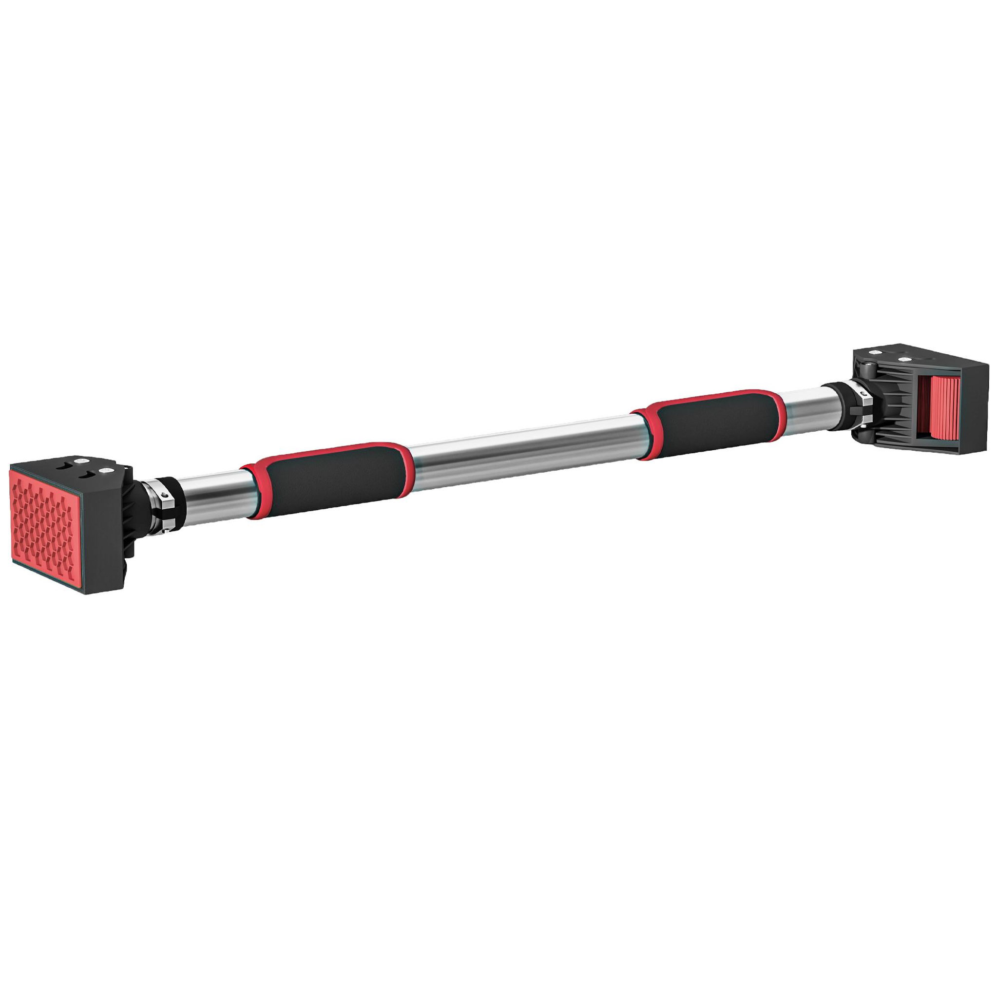 HOMCOM Barre de traction - barre de porte - pull up bar - barre d'étirement musculation pour cadres de porte sans vis - longueur ajustable (75-92cm)