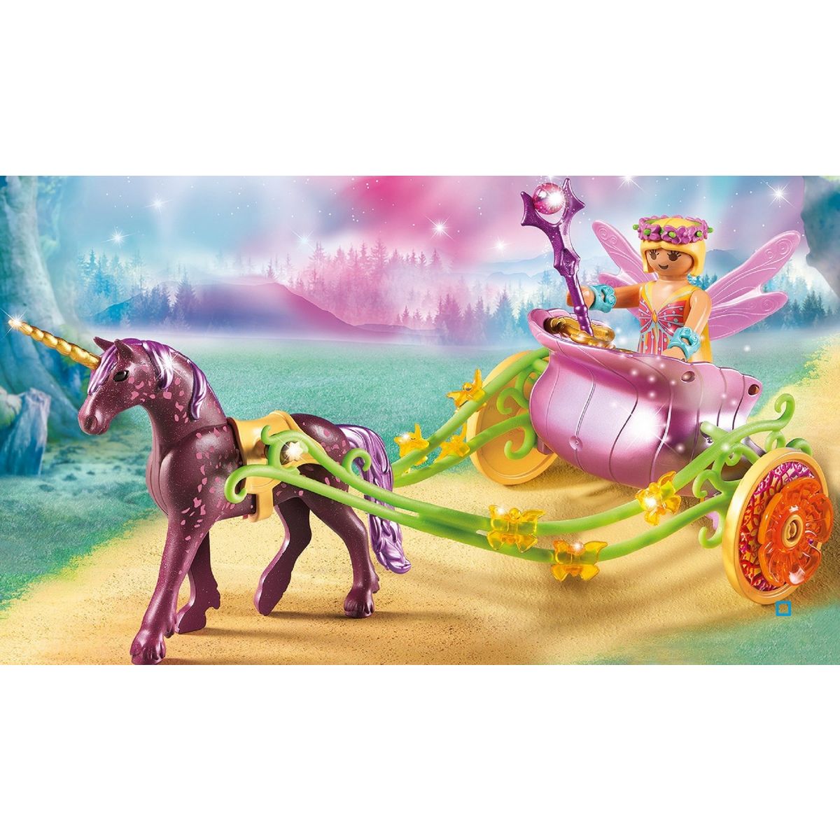 PLAYMOBIL 9136 - Fairies - Fée avec carrosse et licorne 