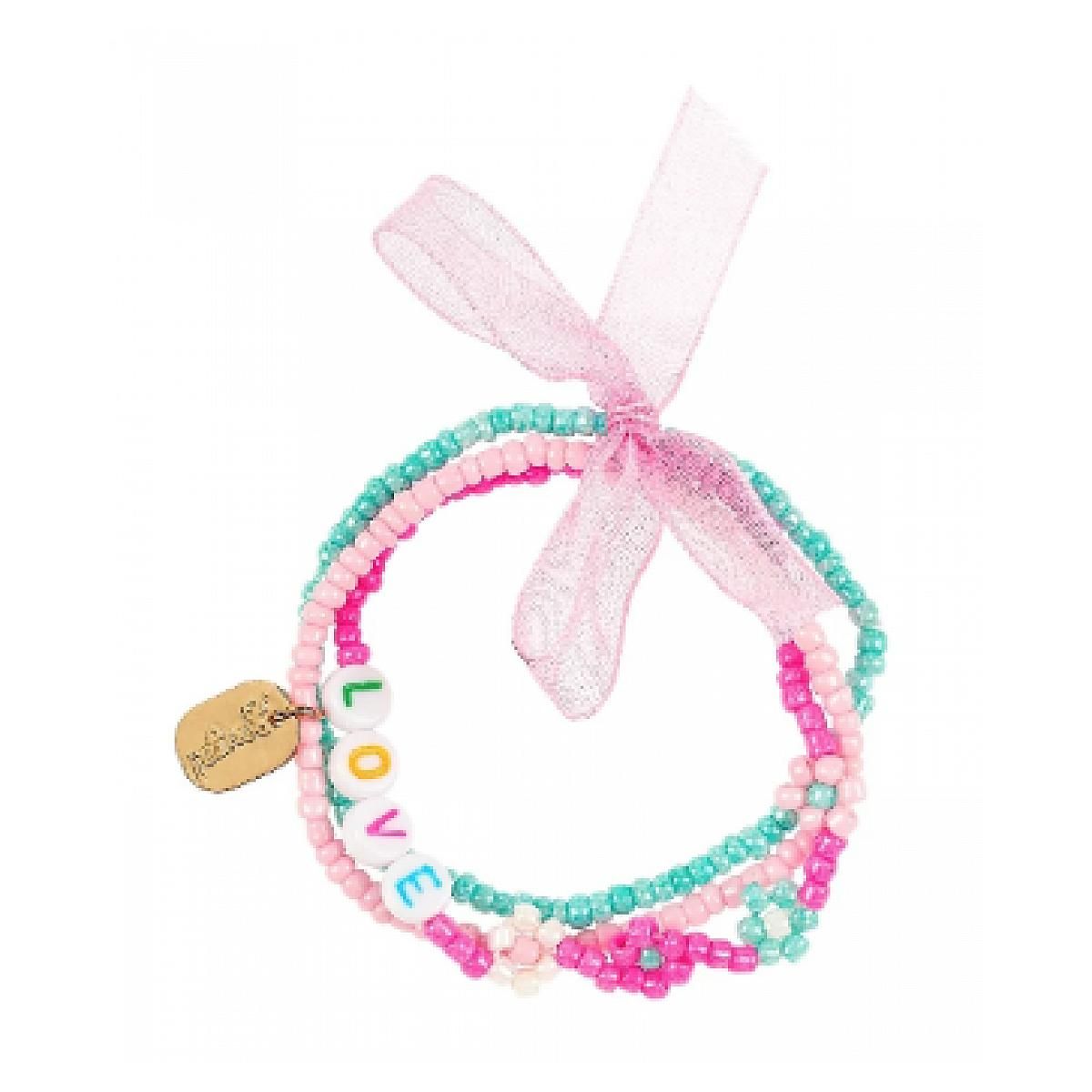 SOUZA Bracelet Diandra - Love - ruban rose