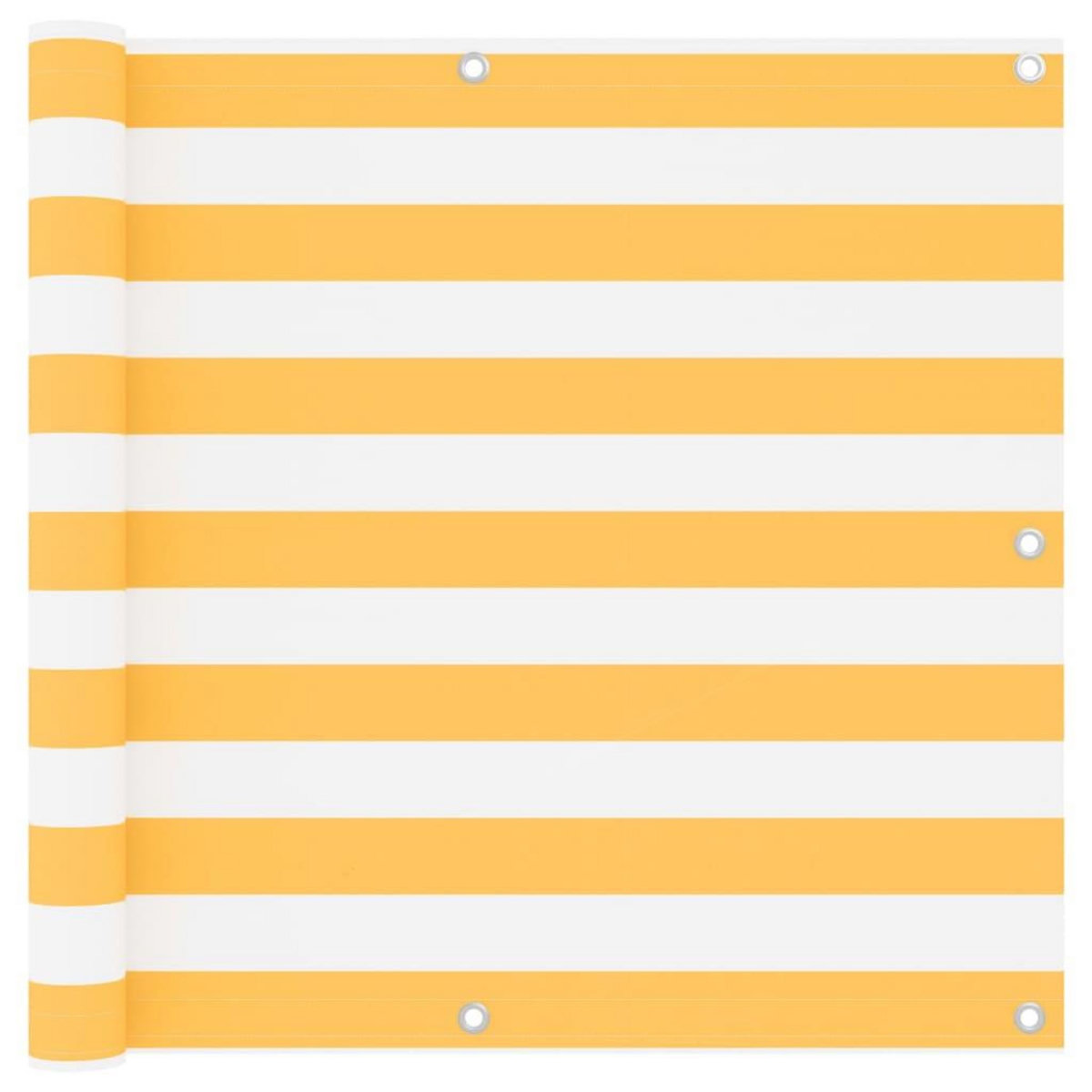 VIDAXL Ecran de balcon Blanc et jaune 90x500 cm Tissu Oxford