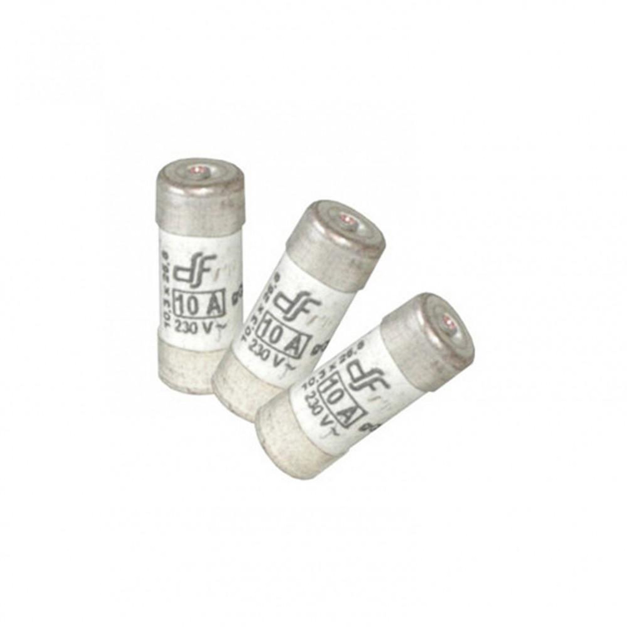 CENTRALE BRICO Lot de 3 fusibles céramique 10 A, 10.3 x 25.8 mm