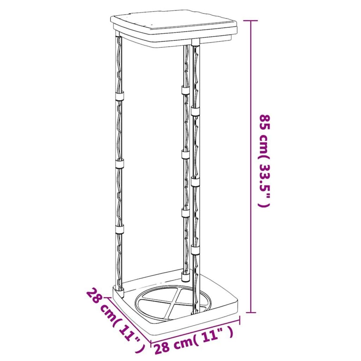 VIDAXL Porte-sacs poubelles 2 pcs noir et bleu 120 L PP