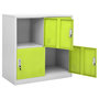Voir la diapositive 5 : VIDAXL Armoire a casiers Gris clair et vert 90x45x92,5 cm Acier