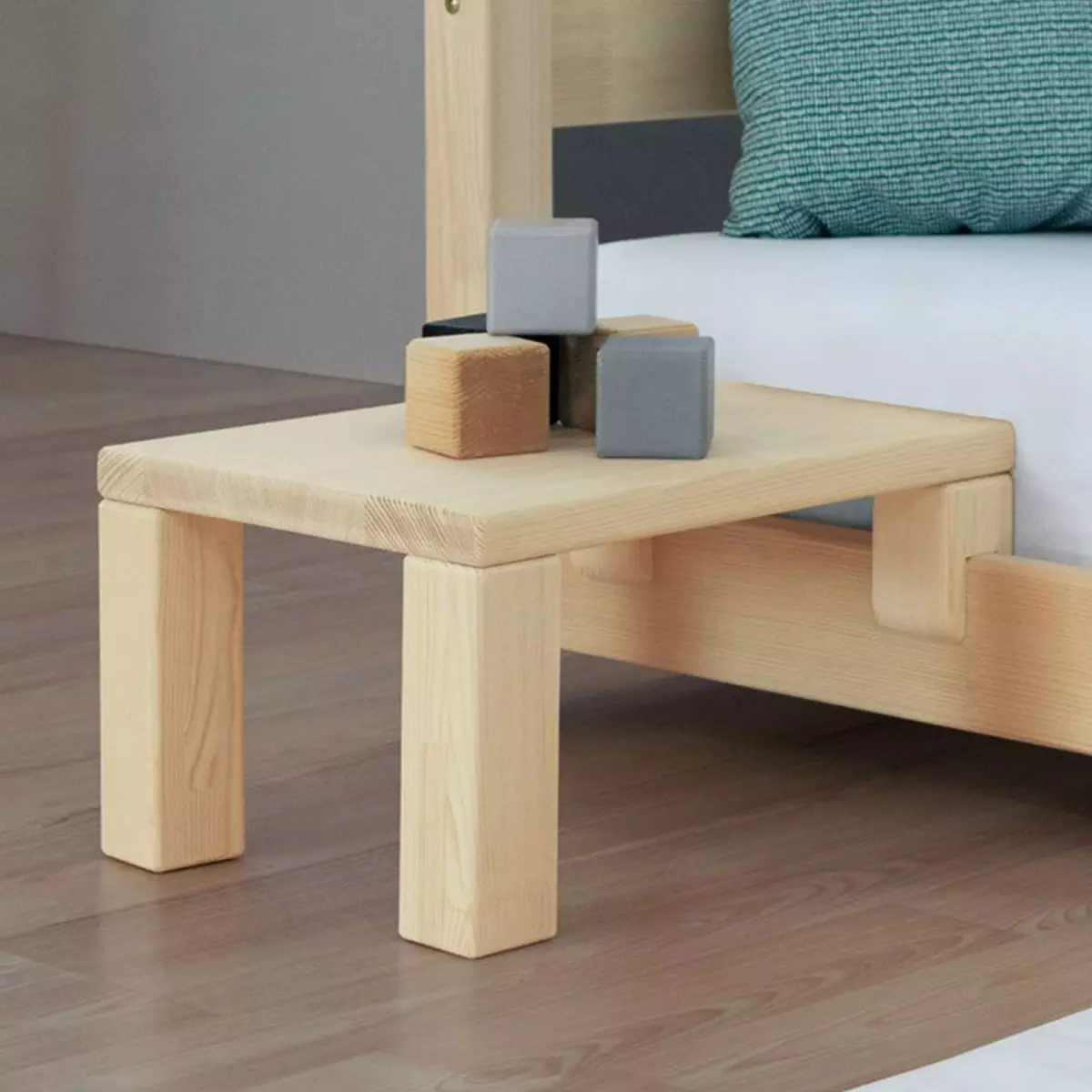 Youdoit Table de chevet à fixer sur le lit - bois naturel - 23 x 32 x 41 cm