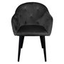 Voir la diapositive 2 : Paris Prix Fauteuil Design en Velours  Glany  81cm Noir