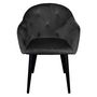 Voir la diapositive 2 : Paris Prix Fauteuil Design en Velours  Glany  81cm Noir