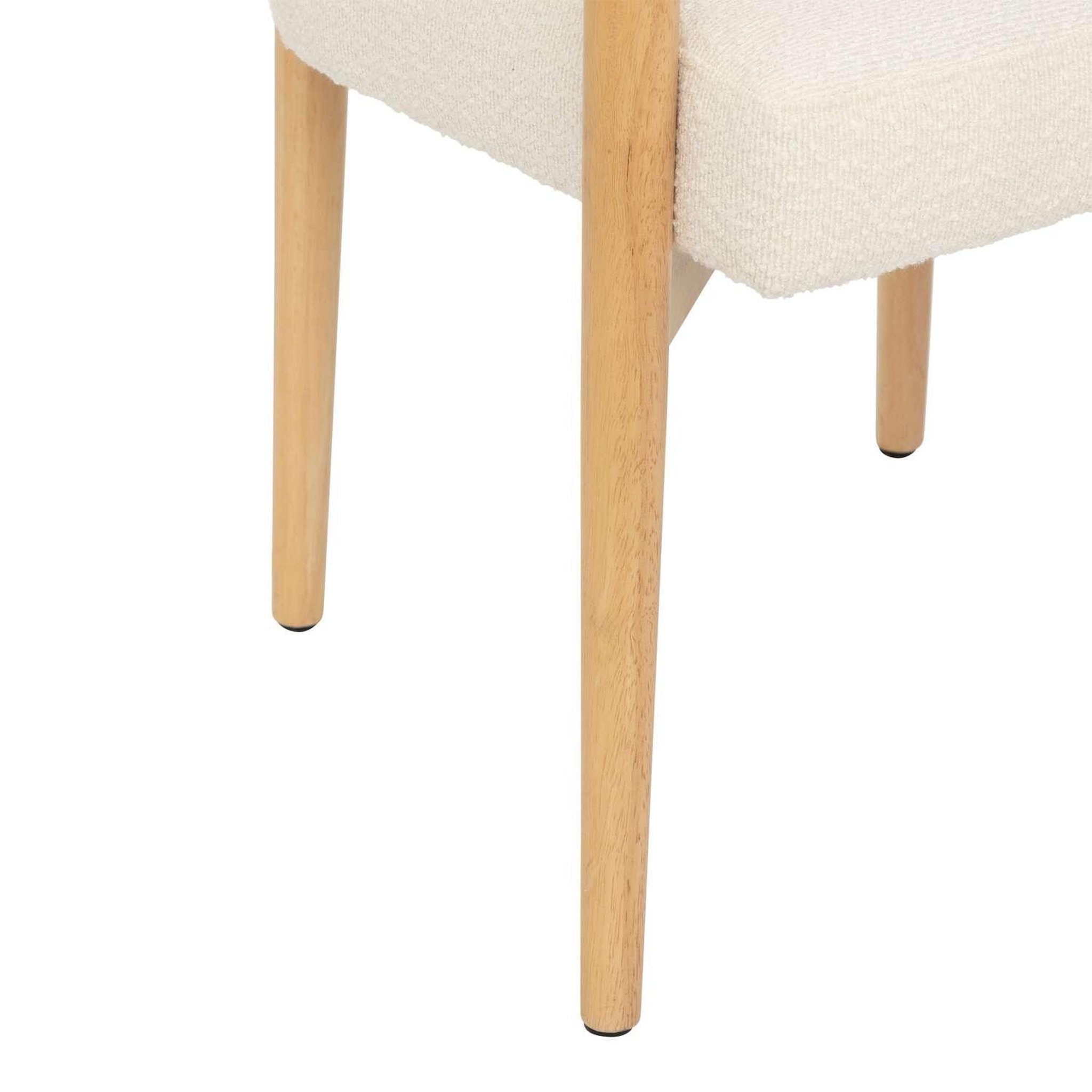 Voir la diapositive 3 : ATMOSPHERA Fauteuil de table en bouclette ADRIA - Blanc