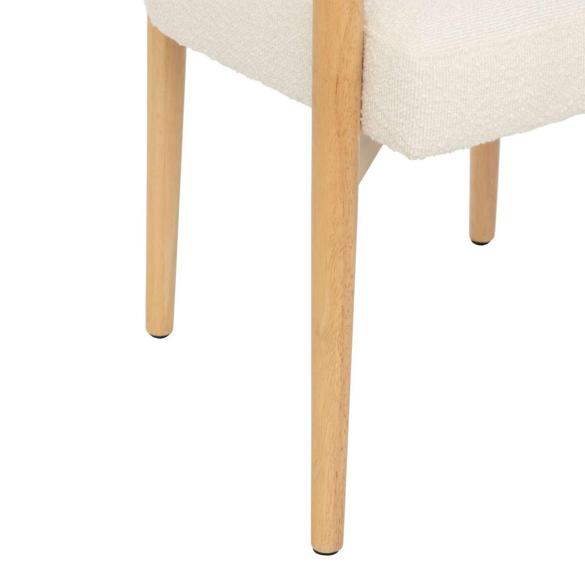 ATMOSPHERA Fauteuil de table en bouclette ADRIA - Blanc