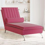 Voir la diapositive 1 : VIDAXL Chaise longue de massage avec traversin rouge bordeaux velours
