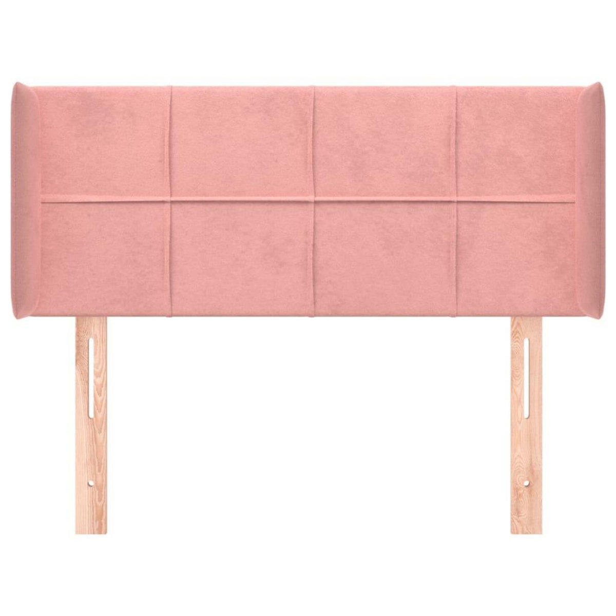 VIDAXL Tete de lit avec oreilles Rose 103x16x78/88 cm Velours