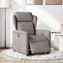 Voir la diapositive 2 : VIDAXL Fauteuil de massage inclinable electrique Taupe Tissu