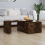 Voir la diapositive 3 : VIDAXL Table basse Chene fume 150x50x35 cm Bois d'ingenierie