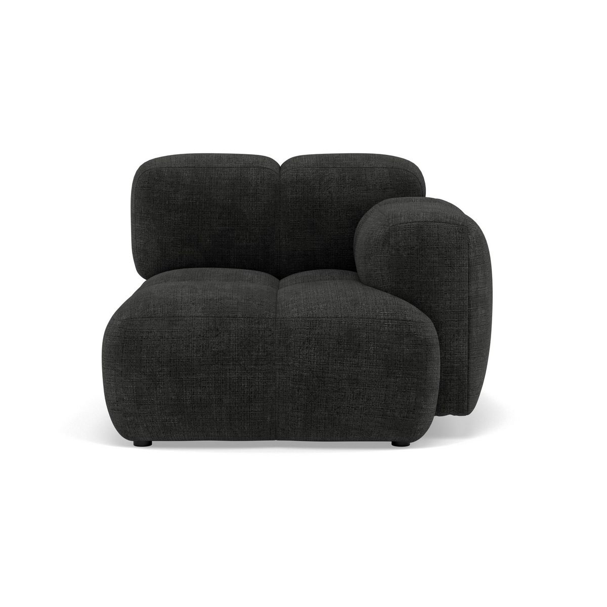 LISA DESIGN Grace - module d'assise droit en velours texturé