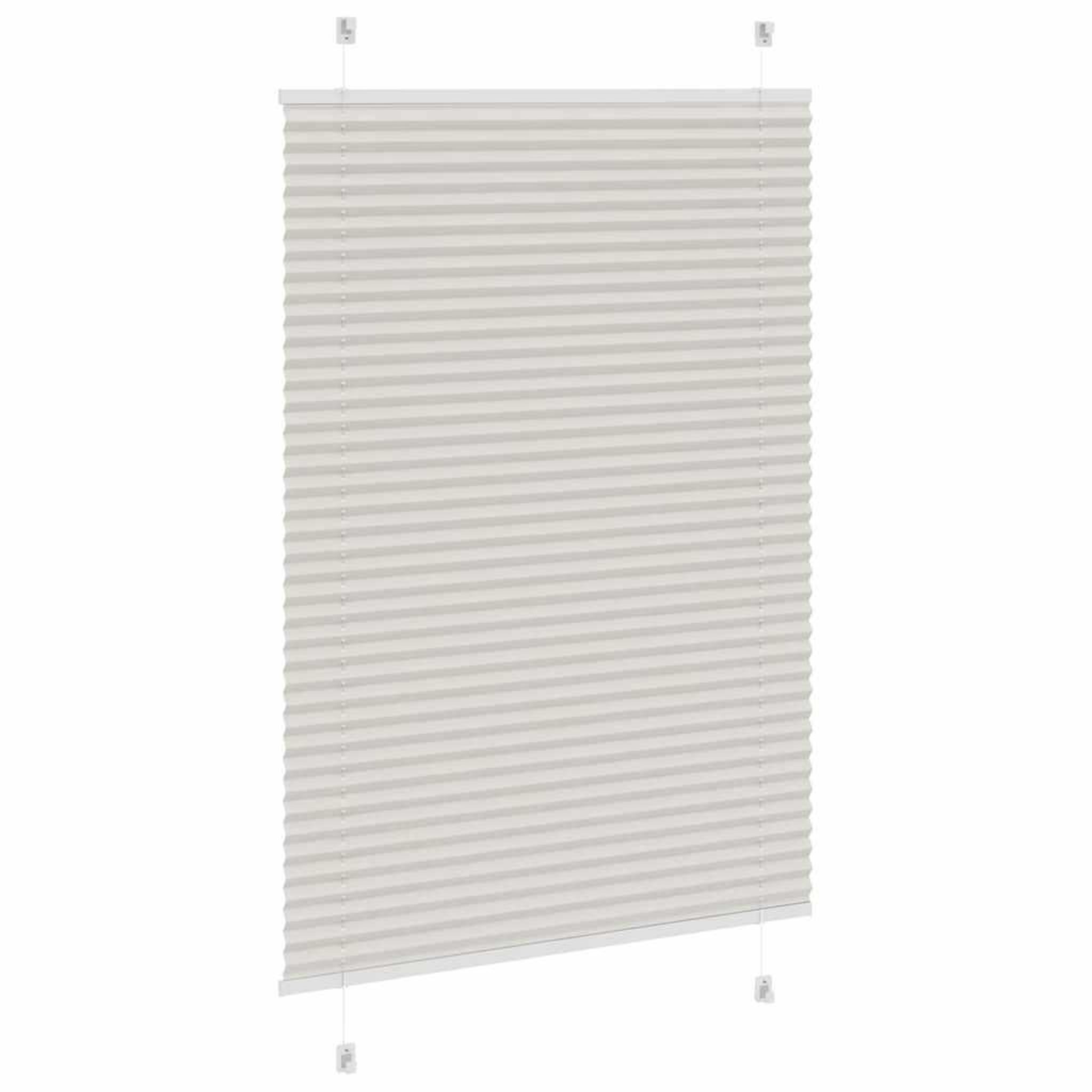 Voir la diapositive 4 : VIDAXL Store plisse gris clair 85x100 cm largeur du tissu 84,4 cm