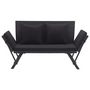 Voir la diapositive 2 : VIDAXL Banc de jardin avec coussins 176 cm Noir Resine tressee